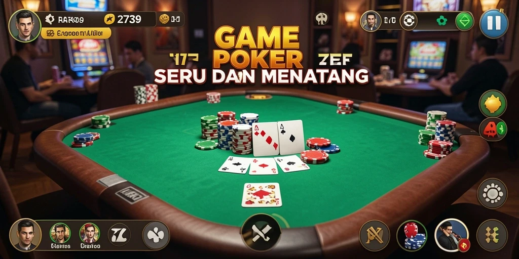 Screenshot utama 2739 menunjukkan suasana permainan Poker yang seru.