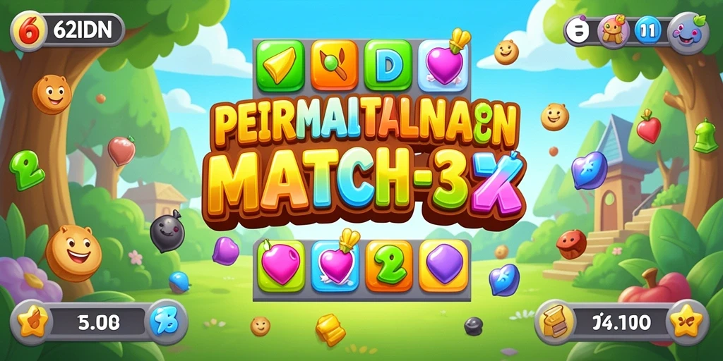 Tampilan gameplay seru dalam 62IDN yang penuh warna.