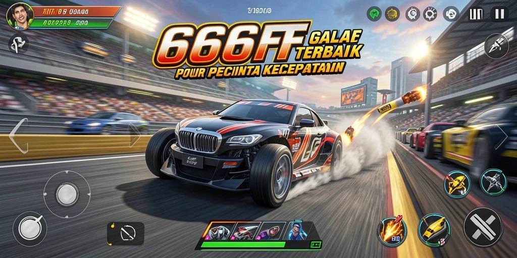 Gameplay Racing intens dan seru di 666FF dengan grafis menawan.