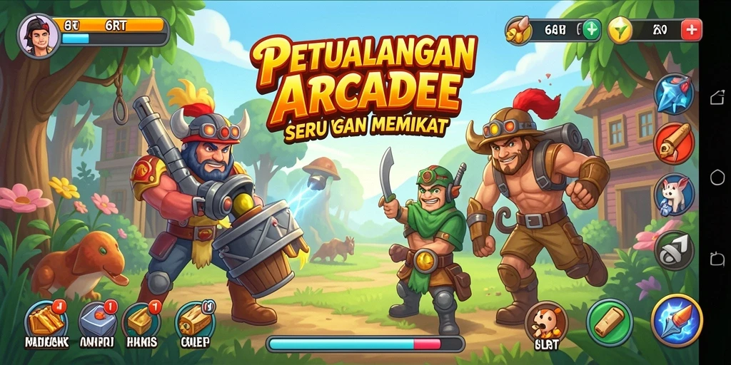 Tampilan gameplay seru dari 6RT yang menantang.