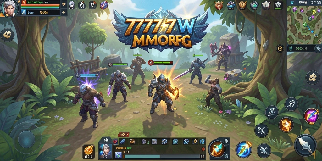 Tampilan permainan seru dalam dunia MMORPG 7777W.