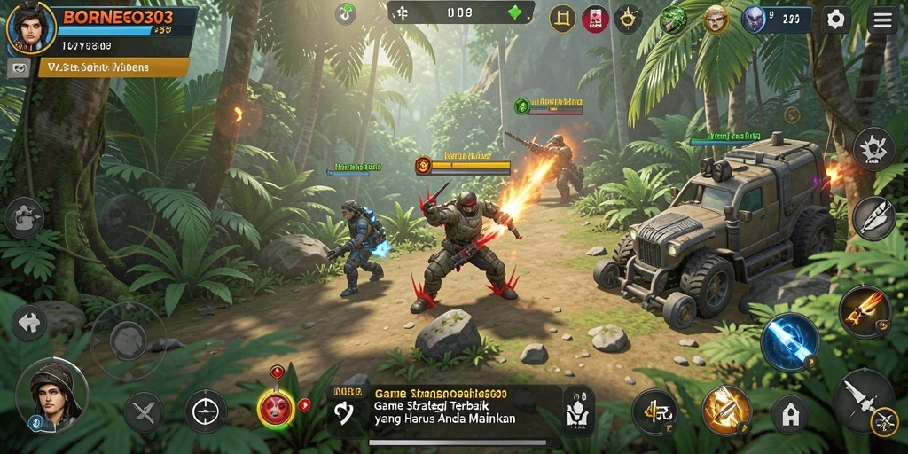 Tampilan gameplay menarik dari BORNEO303 yang menegangkan.
