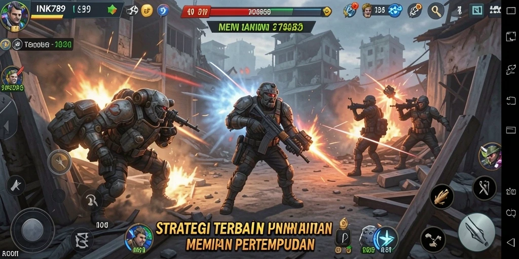 Tampilan gameplay INK789 menampilkan aksi taktis yang mendebarkan.