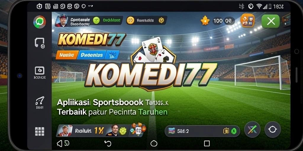 Tampilan aplikasi KOMEDI77 yang menarik dan fungsional untuk taruhan olahraga.