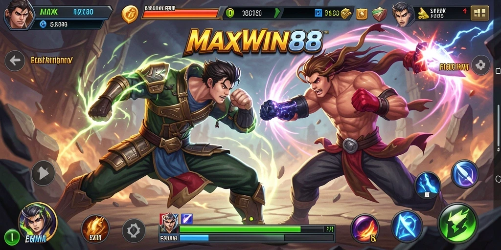 Gameplay seru dalam MAXWIN88 dengan aksi pertarungan yang intens.