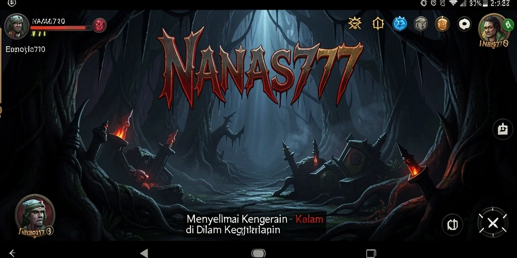 Tampilkan gameplay menakutkan dari NANAS777 dengan suasana mencekam.