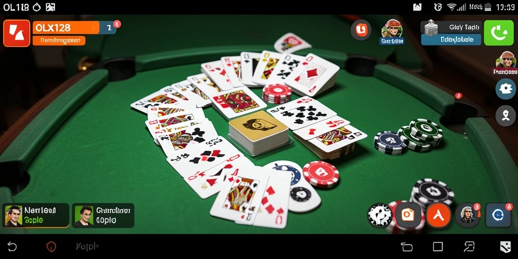 Tampilan gameplay Gaple seru di OLX128.