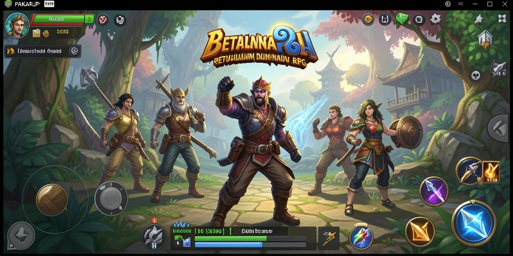 Tampilan gameplay RPG yang mendebarkan dalam PAKARJP.