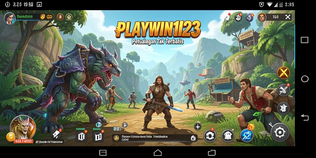 Tangkapan layar gameplay <strong>PLAYWIN123</strong> menunjukkan petualangan yang epik dan mendetail di dunia terbuka.