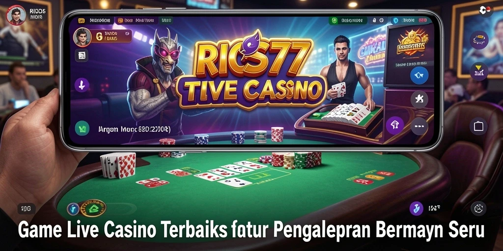 Tampilan gameplay RICIS77 yang memukau dalam suasana Live Casino.